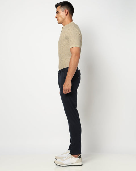 Navy Slim Fit Men's Trouser - Trouser - 240340061