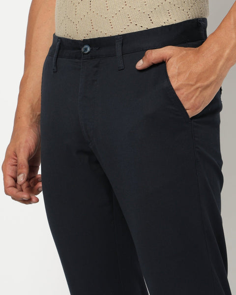 Navy Slim Fit Men's Trouser - Trouser - 240340061