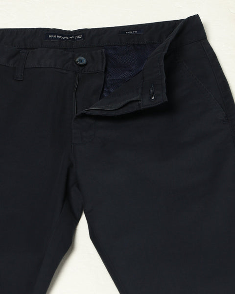 Navy Slim Fit Men's Trouser - Trouser - 240340061