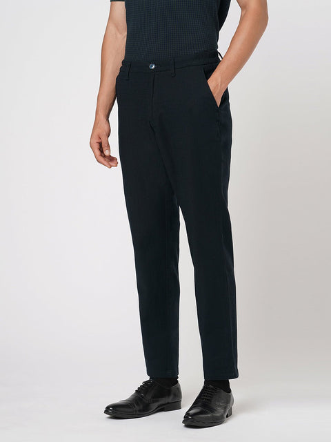 NAVY SLIM TRAVELLER TROUSER - Trousers - 251141426