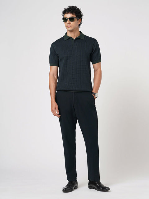 NAVY SLIM TRAVELLER TROUSER - Trousers - 251141426