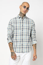NAVY WINDOWPANE CHECKERED SHIRT-Shirt - 250731707