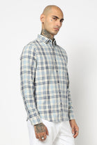 NAVY WINDOWPANE CHECKERED SHIRT-Shirt - 250731707