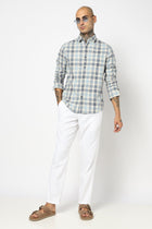 NAVY WINDOWPANE CHECKERED SHIRT-Shirt - 250731707