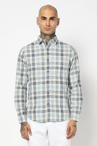 NAVY WINDOWPANE CHECKERED SHIRT-Shirt - 250731707