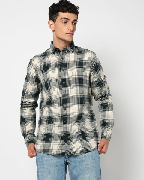 NOXEN Green Checkered Shirt - Shirt - 250331028