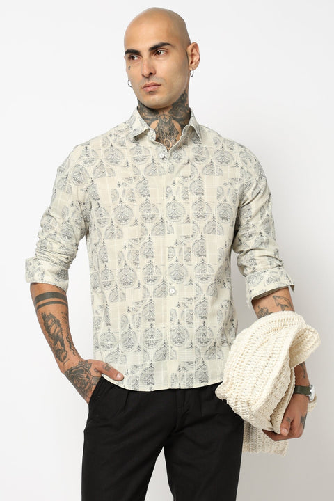 OFF WHITE ALL OVER PRINTED COTTON SHIRT-Shirt - 250832096