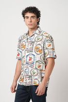 OFF WHITE BRAZIL STAMP PRINTED SHIRT-Shirt - 250932515