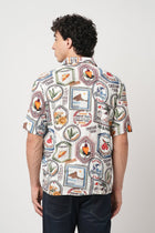 OFF WHITE BRAZIL STAMP PRINTED SHIRT-Shirt - 250932515