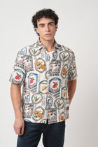 OFF WHITE BRAZIL STAMP PRINTED SHIRT-Shirt - 250932515