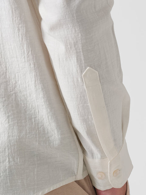 OFF WHITE CRUSH MANDARIN COLLAR SHIRT-Shirt - 260235130