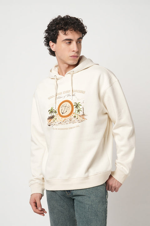 OFF WHITE FLEECE PULLOVER HOODIE - Sweatshirt - 250960101