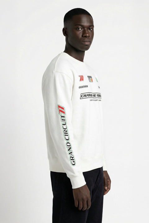 OFF WHITE FLEECE ROUND NECK SWEATSHIRT - Sweatshirt - 251060269