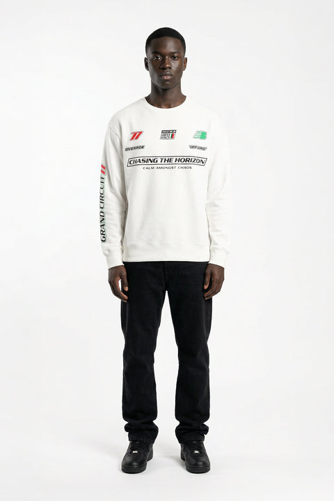 OFF WHITE FLEECE ROUND NECK SWEATSHIRT - Sweatshirt - 251060269