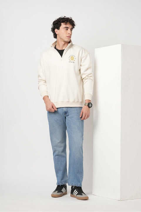 OFF WHITE HIGH NECK SWEATSHIRT - Sweatshirt - 250960066