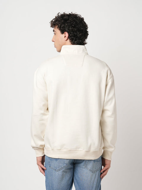 OFF WHITE HIGH NECK SWEATSHIRT - Sweatshirt - 250960065