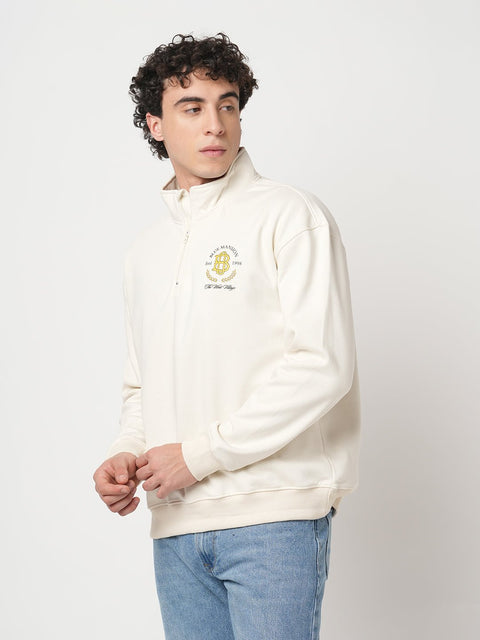 OFF WHITE HIGH NECK SWEATSHIRT - Sweatshirt - 250960065