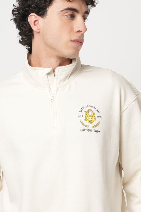 OFF WHITE HIGH NECK SWEATSHIRT - Sweatshirt - 250960066