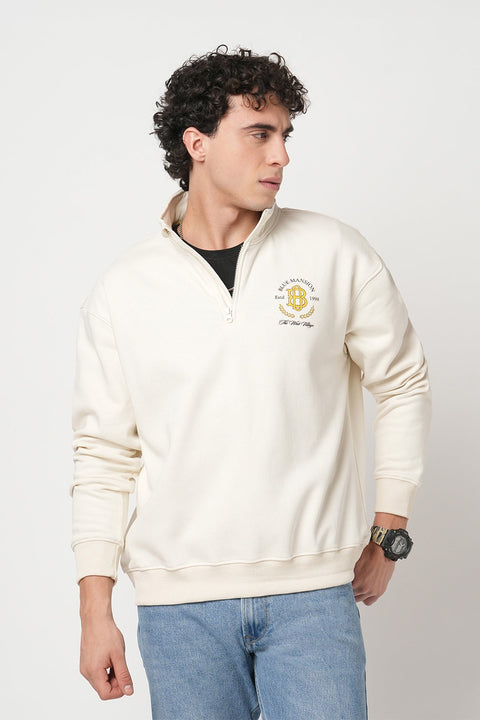 OFF WHITE HIGH NECK SWEATSHIRT - Sweatshirt - 250960066