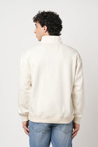 OFF WHITE HIGH NECK SWEATSHIRT - Sweatshirt - 250960066