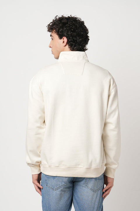 OFF WHITE HIGH NECK SWEATSHIRT - Sweatshirt - 250960066