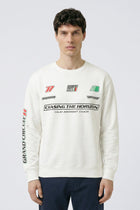 OFF WHITE LOOP LYCRA ROUND NECK SWEATSHIRT - Sweatshirt - 251060270