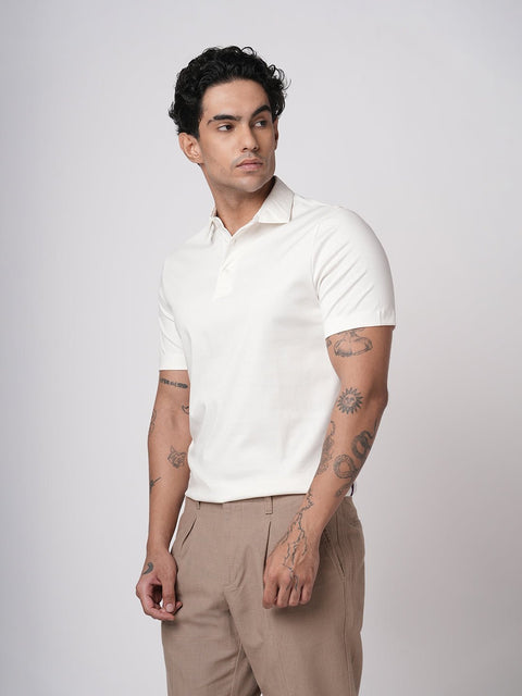 OFF WHITE MERCERISED POLO - T Shirt - 250830716