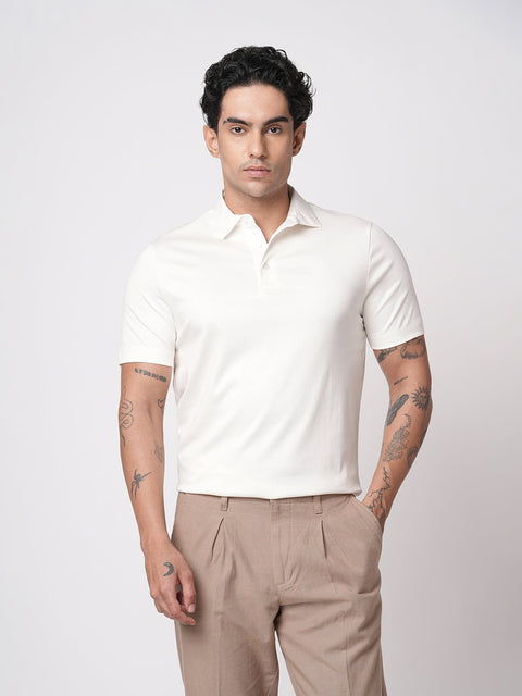 OFF WHITE MERCERISED POLO - T Shirt - 250830716