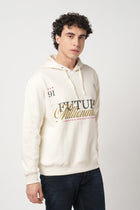 OFF WHITE OVERSIZED FLEECE HOODIE - Sweatshirt - 250960131