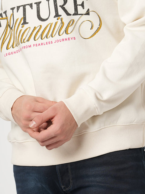 OFF WHITE OVERSIZED FLEECE HOODIE - Sweatshirt - 250960131