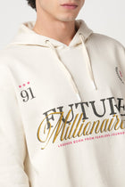 OFF WHITE OVERSIZED FLEECE HOODIE - Sweatshirt - 250960131