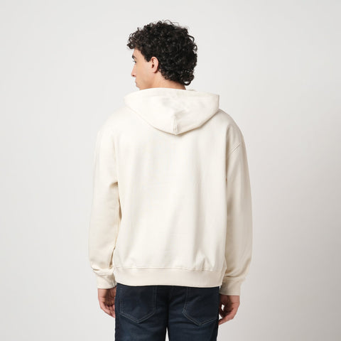 OFF WHITE OVERSIZED FLEECE HOODIE - Sweatshirt - 250960131