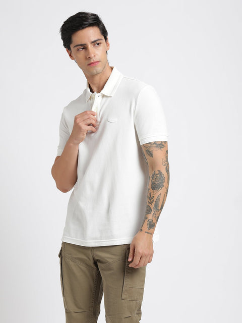 Off White Polo Cotton T-Shirt - T-Shirt - 240100001