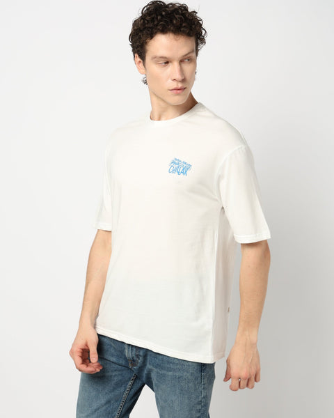 Off White Printed Oversized T SHIRT - T-Shirt - 240500351