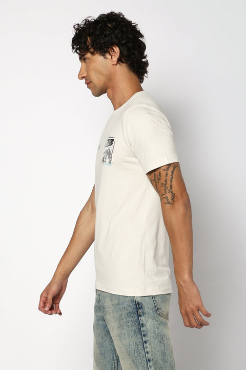 Off White Printed T-Shirt - T-Shirt - 230300213