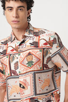 OFF WHITE RELAXED FIT FAUNA PRINTED SHIRT-Shirt - 250932527