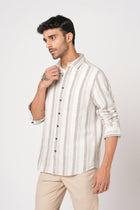OFF WHITE STRIPED COTTON MENS SHIRTS - Shirt - 251033435