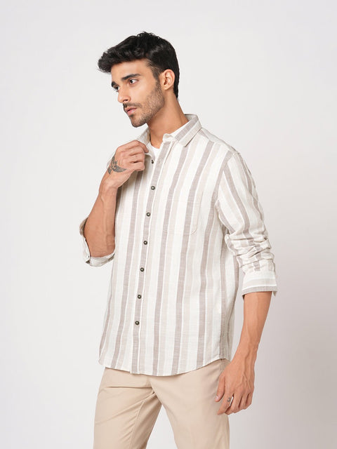 OFF WHITE STRIPED COTTON MENS SHIRTS - Shirt - 251033435