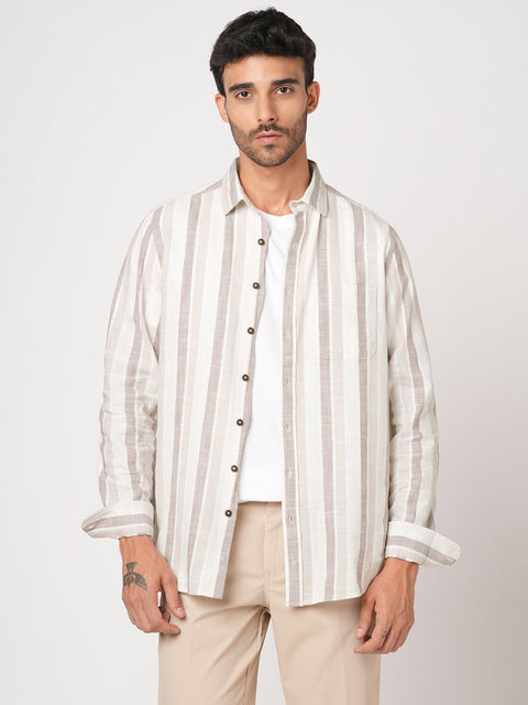 OFF WHITE STRIPED COTTON MENS SHIRTS - Shirt - 251033435