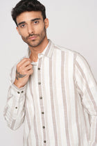 OFF WHITE STRIPED COTTON MENS SHIRTS - Shirt - 251033435