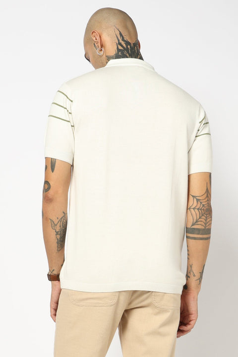 OFF WHITE STRIPED FLATKNIT POLO - T Shirt - 250930846