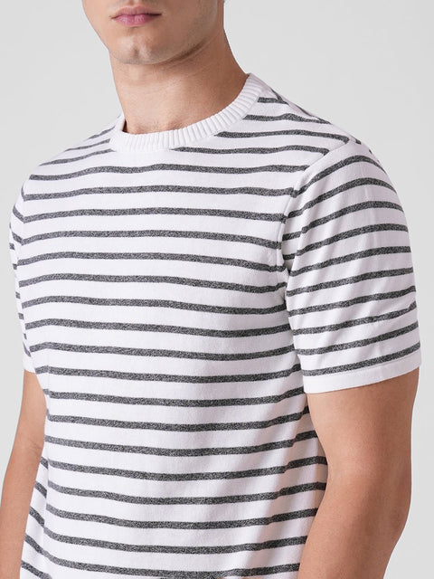 OFF WHITE STRIPED FLATKNIT T - SHIRT - T Shirt - 3IS1F0403