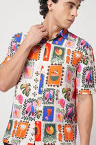 OFF WHITE TROPICAL FRAME PRINTED SHIRT-Shirt - 250932519