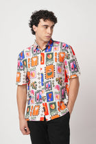OFF WHITE TROPICAL FRAME PRINTED SHIRT-Shirt - 250932519