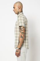 OFF WHITE WINDOWPANE CHECKERED HALF SLEEVE SHIRT-Shirt - 250330953