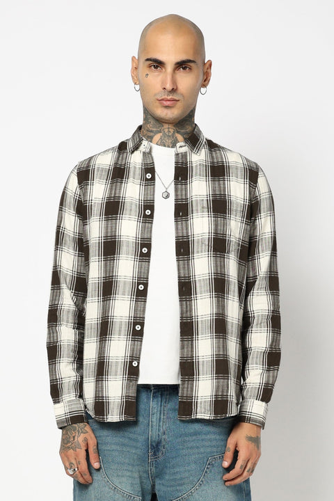 OLIVE BUFFALO CHECKERED SHIRT-Shirt - 250731991