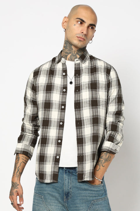 OLIVE BUFFALO CHECKERED SHIRT-Shirt - 250731991