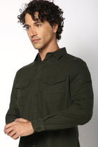 Olive Double Pocket Shirt - Shirt - 241129592