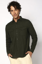 Olive Double Pocket Shirt - Shirt - 241129592