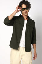 Olive Double Pocket Shirt - Shirt - 241129592